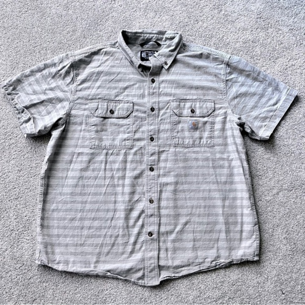 💚Carhartt men’s 100% cotton button down shirt size XL